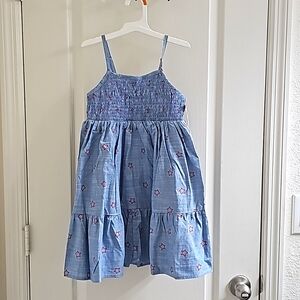 Cat & Jack Blue Chambray Stars Summer Dress